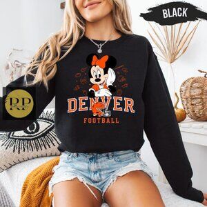 Denver broncos Football Minnie Broncos Game Day Black Fan shirt sweatshirt 1998